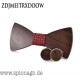 Holzfliege mit Einstecktuch + Manschettenknöpfe Hochzeit Holz Fliege Anzug Krawatte Bart Krawatte Hemden Holzbinder