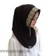 Hijab mit goldener Stickerei Islamischer Schal Islam Muslim Burka Pflicht Chadar Tchadar