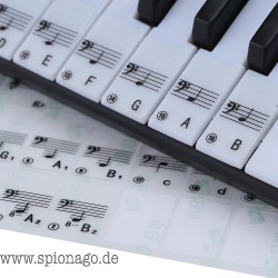 Transparente Notenkleber für Piano Klavier zum Lernen der Noten und schnelleres Lernen