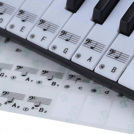 Transparente Notenkleber für Piano Klavier zum Lernen der Noten und schnelleres Lernen