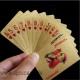 24K Goldfolie Wasserdichte Spielkarten Deck Poker Set Magic Card Magie Solitär 