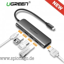 Ugreen Adapter MacBook USB C HUB USB-C 3.0 HUB HDMI VGA Thunderbolt 3 Adapter für MacBook Samsung Galaxy S9 / S8 Huawei P20 Pro 