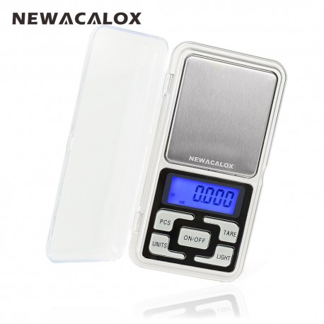 NEWACALOX Präzisions Waage digital 200g x 0.01g Mini für die Tasche für Gold Silber Waage Schmuck 0,01 Gewicht Elektronische Waa