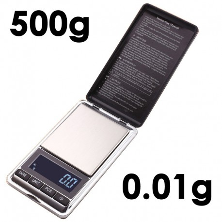 500g / 0,01 g 0,01 Gramm Mini Elektronische Waage Precision bewegliche Taschen LCD Digital Schmuck Skalen Gewicht-Balance Gold