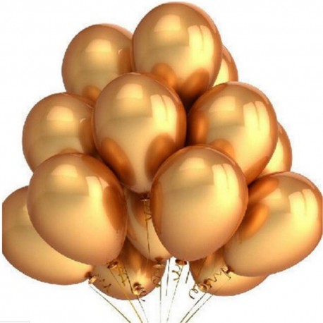 100 x Premium Gold Latexballons 10-Zoll-Aufblasbar Latex Helium-Ballone Hochzeit Alles Gute zum Geburtstag-Party-Dekoration